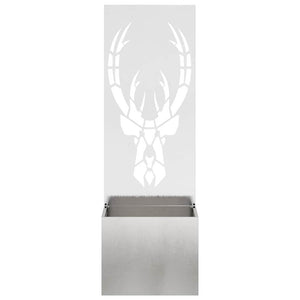 Trädgårds integritetsskärm Silver 50 x 140 cm Rostfritt stål