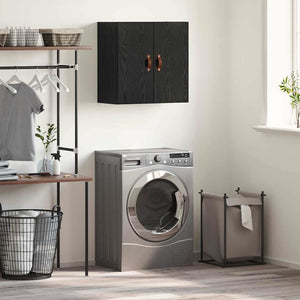 Väggskåp Väggmonterad Svart ek 60 x 31 x 60 cm Konstruerat trä