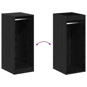 Garderob med hylla med lagring Svart Ek 41 x 48 x 102 cm