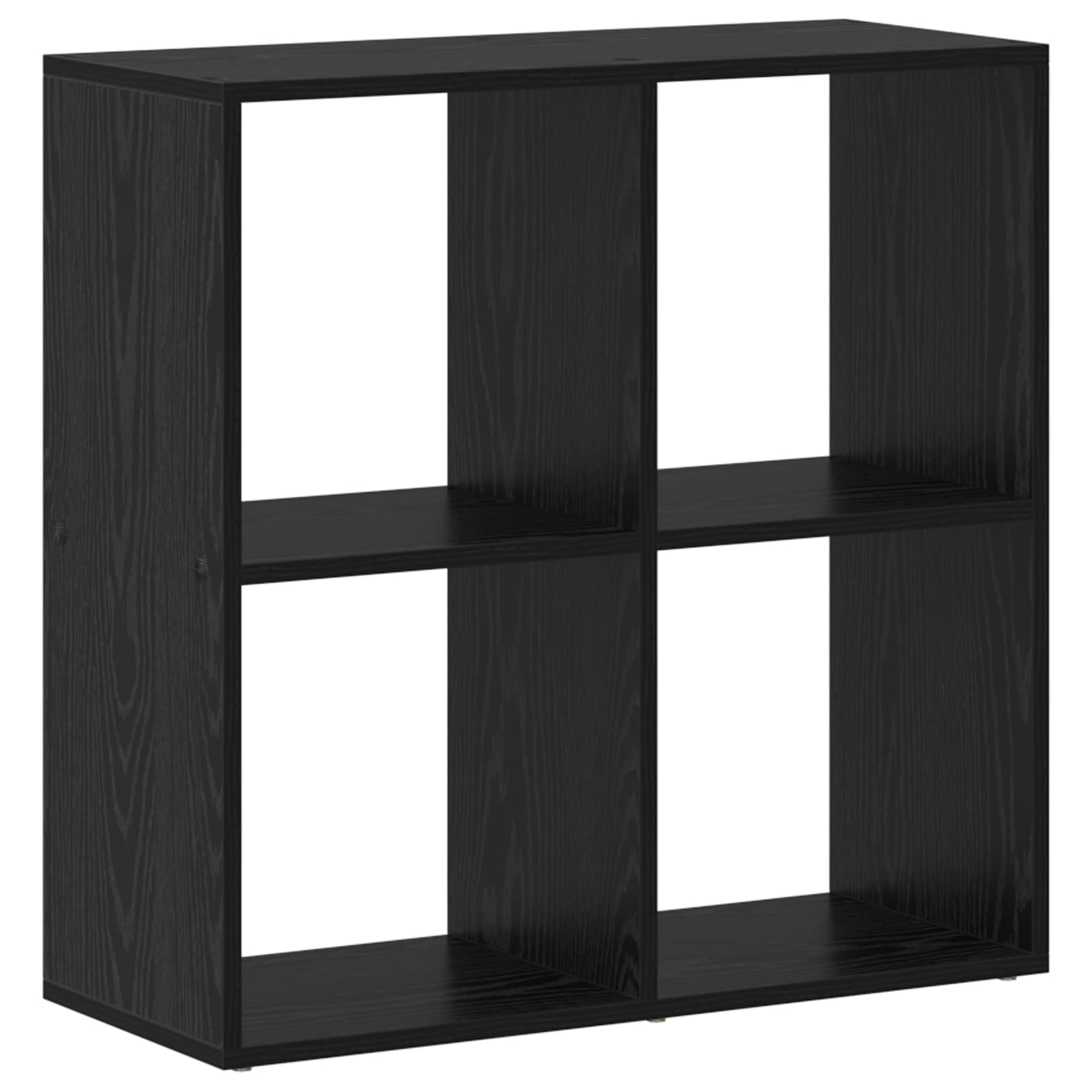 Bokskåp 4 nivåer 69,5 x 29 x 69,5 cm Konstruerat trä Svart Ek