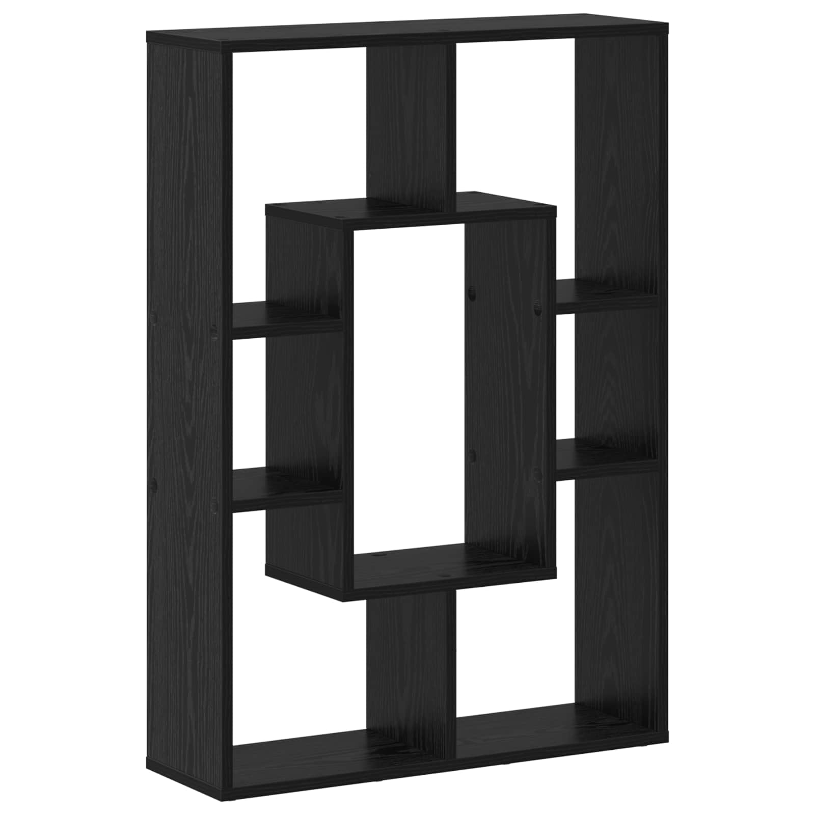 Bokskåp 7 nivåer 63 x 20 x 90 cm Konstruerat trä Svart Ek