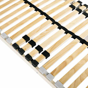 Ribbad sängbotten Brun 80 x 190 cm Massivt bokträ