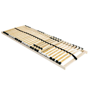 Ribbad sängbotten Brun 80 x 190 cm Massivt bokträ