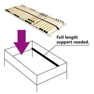 Ribbad sängbotten Brun 80 x 190 cm Massivt bokträ