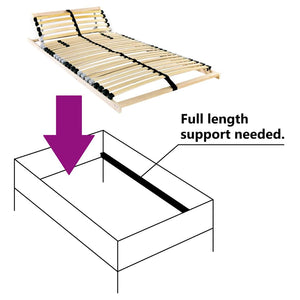 Ribbad sängbotten Brun 100 x 190 cm Massivt bokträ