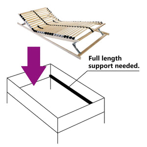 Ribbad sängbotten Brun 100 x 190 cm Massivt bokträ