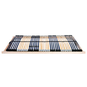 Ribbad sängbotten Brun 120 x 190 cm Massivt bokträ