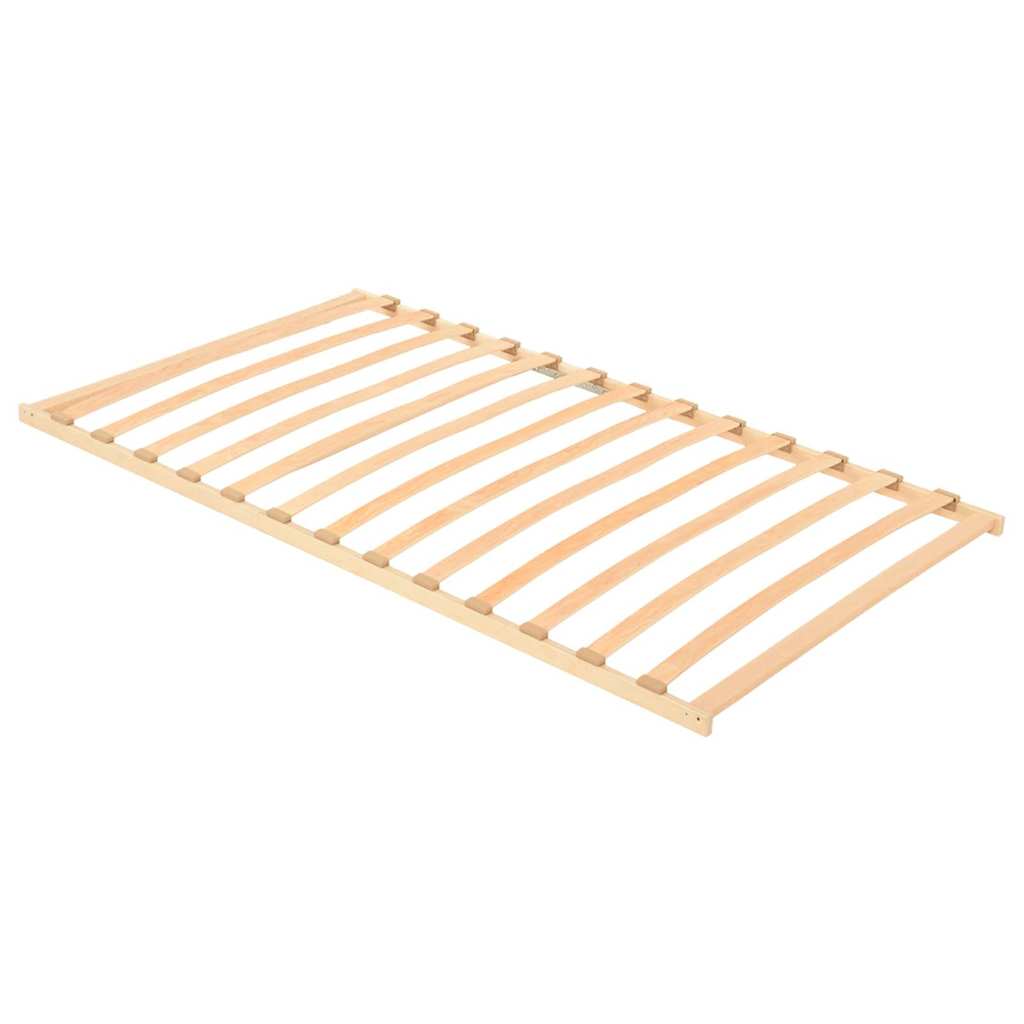 Ribbad sängbotten Brun 120 x 190 cm Massivt bokträ