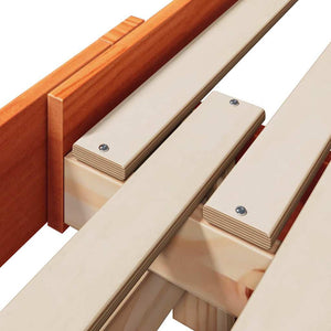 Sängram med huvudgavel Vaxbrun 80 x 200 cm Konstruerat trä