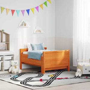 Sängram med huvudgavel Vaxbrun 80 x 200 cm Konstruerat trä