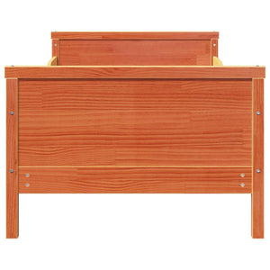 Sängram med huvudgavel Vaxbrun 80 x 200 cm Konstruerat trä