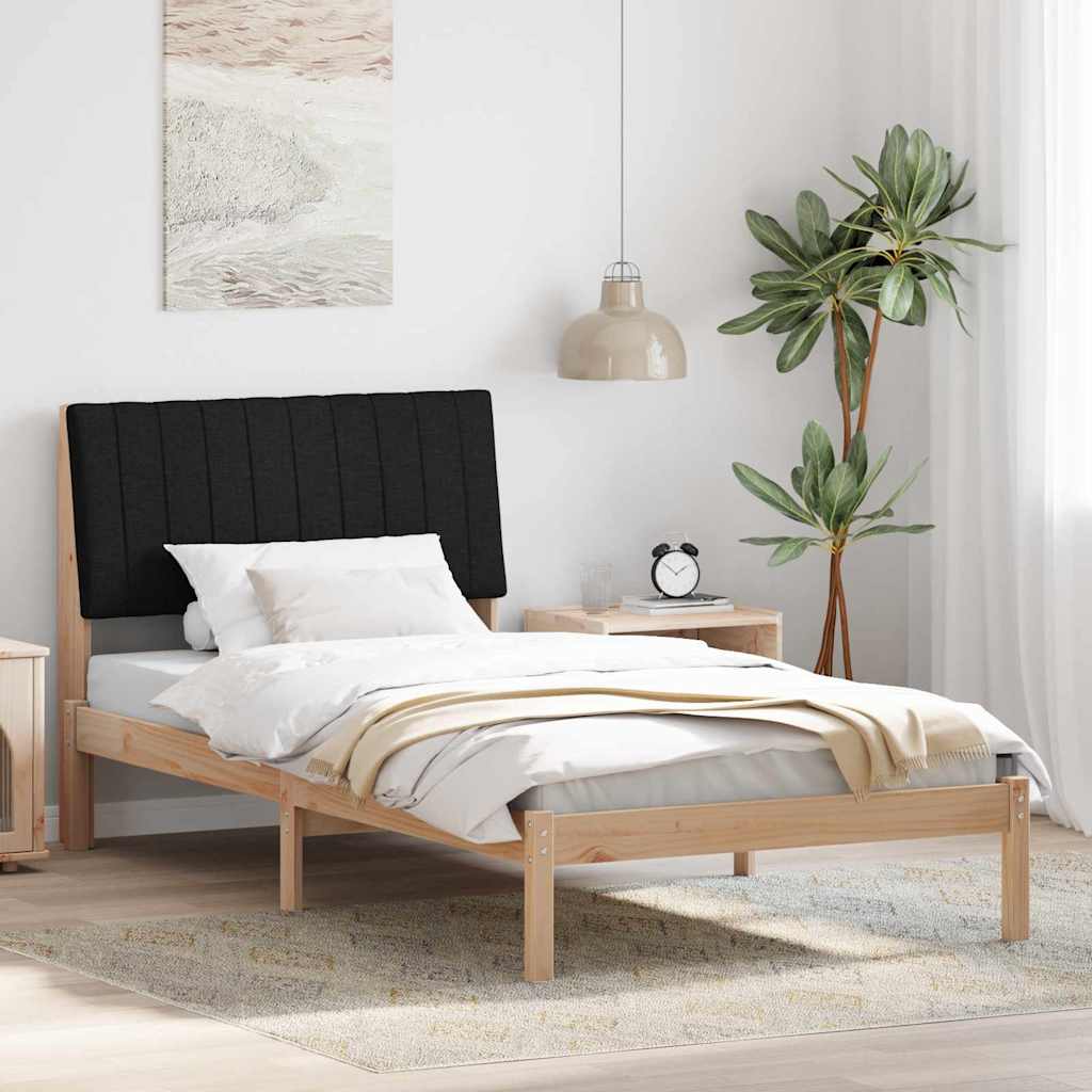 Sängram med huvudgavel Brun 100 x 200 cm Massiv furu
