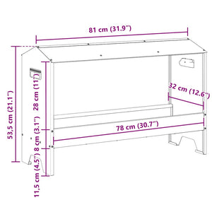 Kycklingmatningsränna Olivgrön 81 x 32 x 53,5 cm