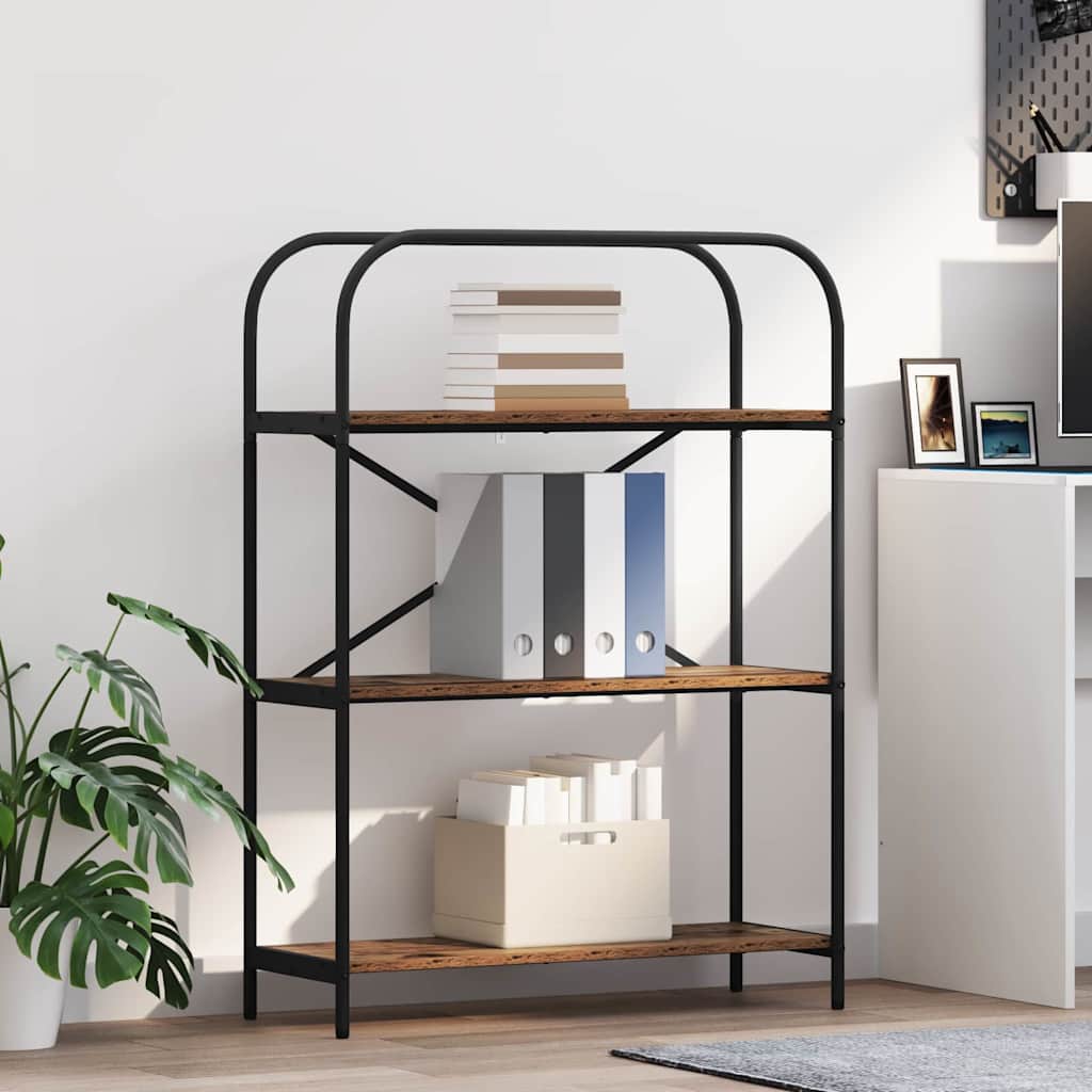 Hyllsystem 3 nivåer 80 x 30 x 109 cm Konstruerat trä