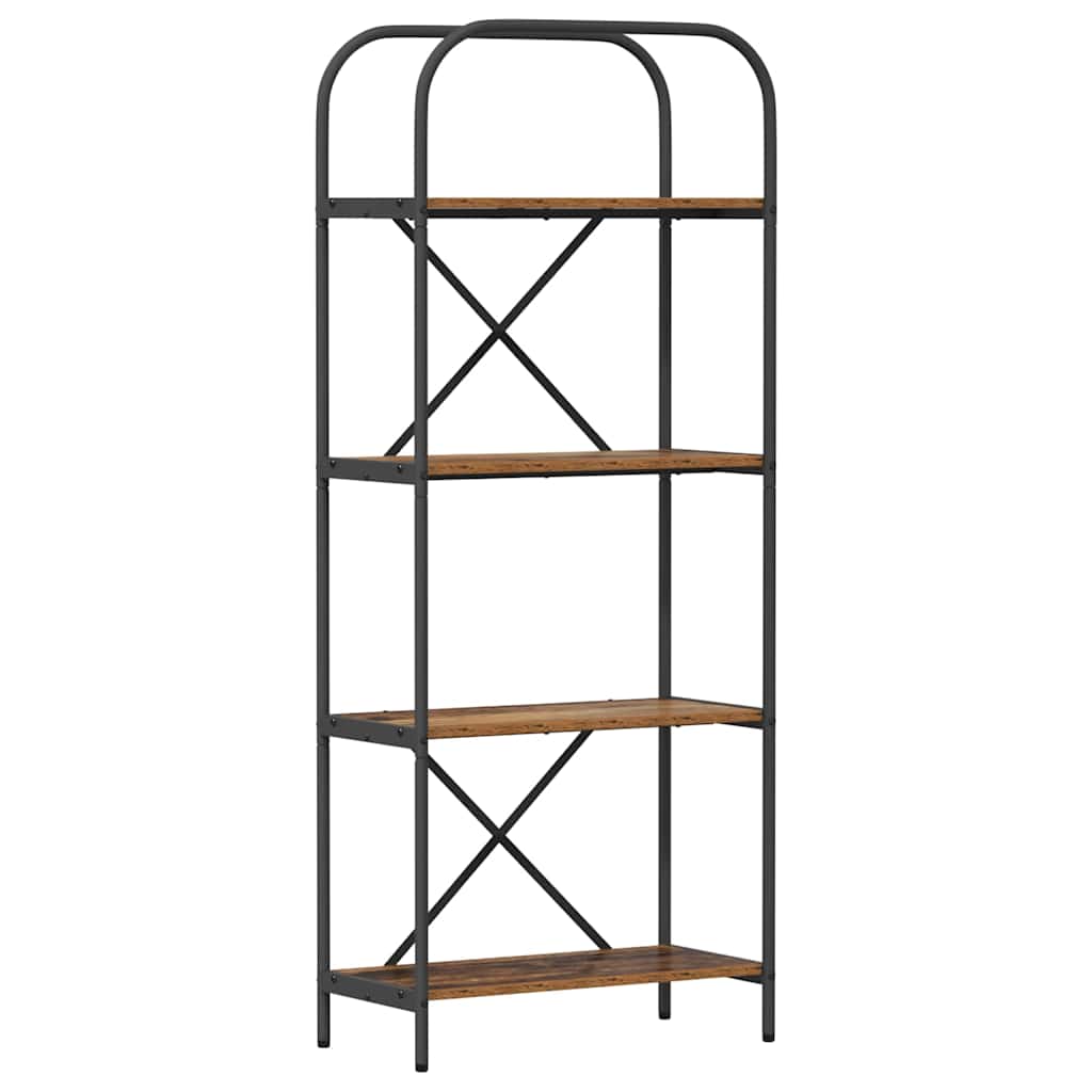 Hyllsystem 4 nivåer 60 x 30 x 146 cm Konstruerat trä