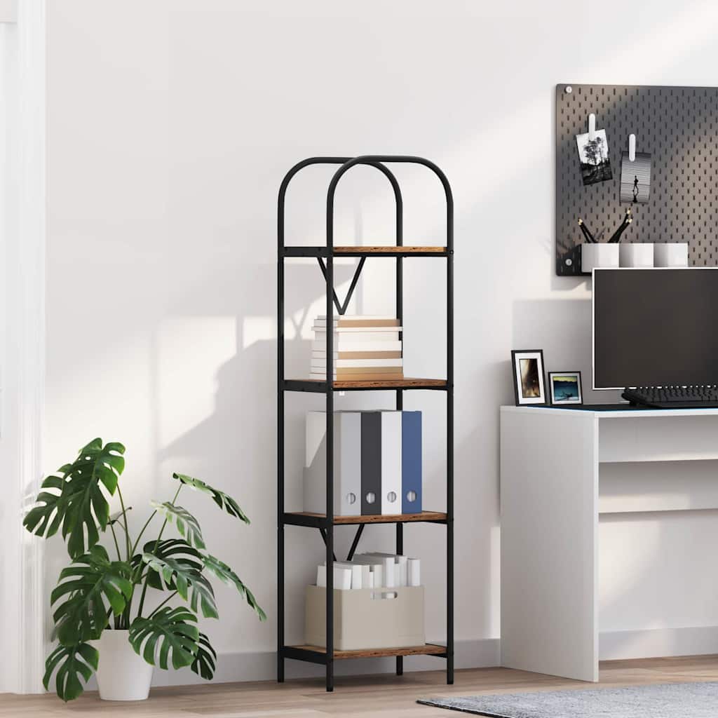Hyllsystem 4 nivåer 40 x 30 x 146 cm Konstruerat trä