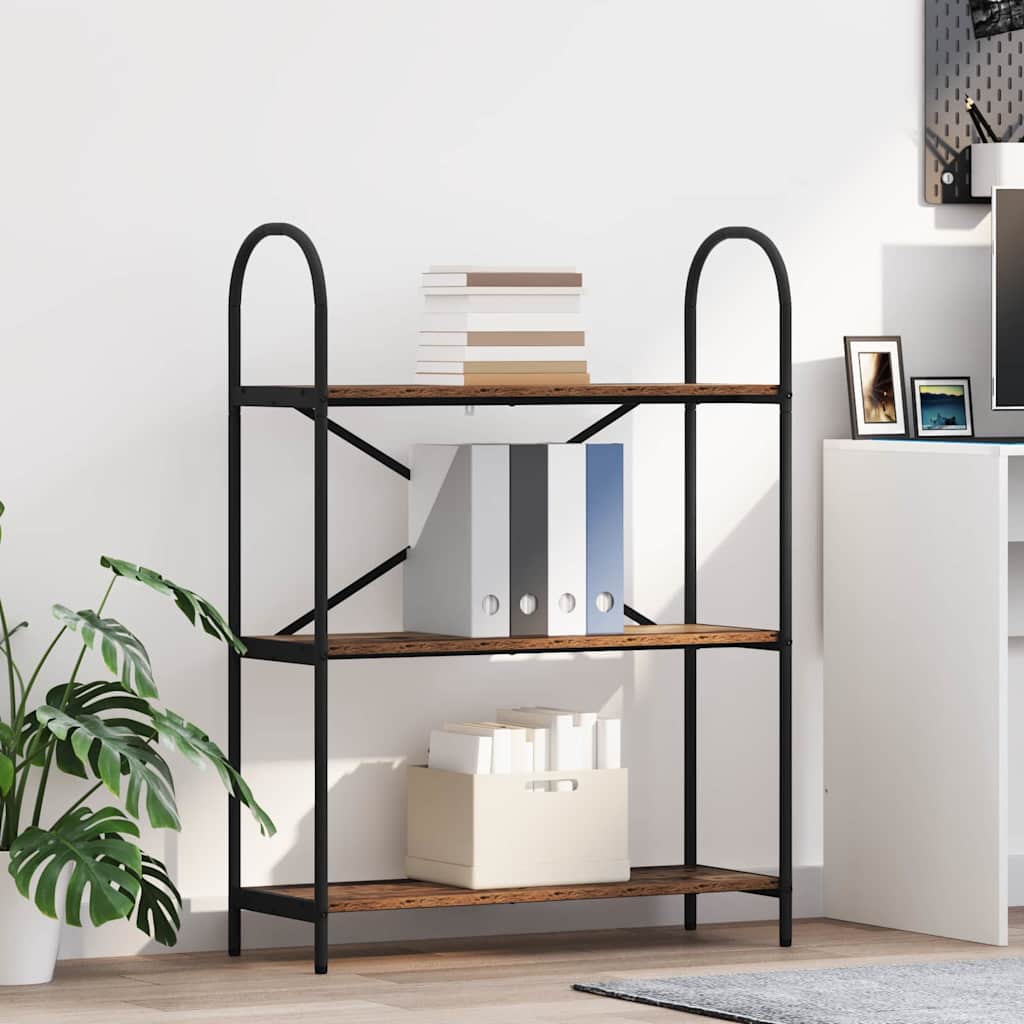Hyllsystem 3 nivåer 80 x 30 x 109 cm Konstruerat trä