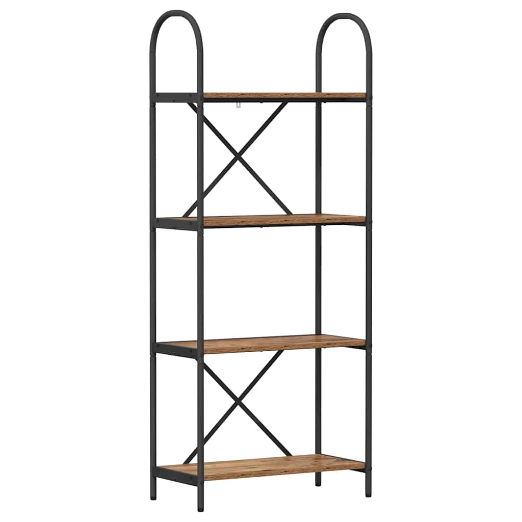 Hyllsystem 4 nivåer 60 x 30 x 146 cm Konstruerat trä