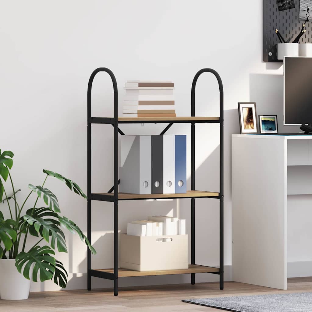 Hyllsystem 3 nivåer 60 x 30 x 109 cm Konstruerat trä Artisan Ek