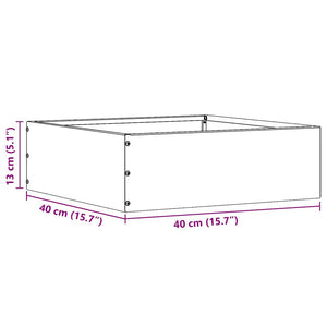 Kant för gräsmatta 6 pcs Vit 40 x 40 x 13 cm Stål