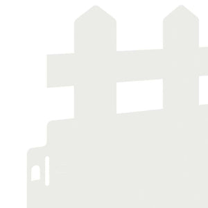 Gräskanter 20 pcs Vit 103 x 0,05 x 22 cm Stål