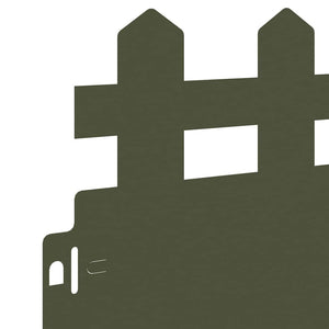 Gräskanter 30 pcs Olivgrön 103 x 0,05 x 22 cm Stål