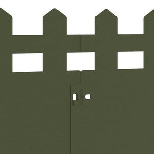 Gräskanter 30 pcs Olivgrön 103 x 0,05 x 22 cm Stål