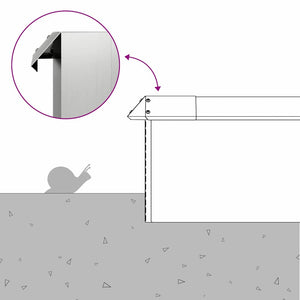 Snigelfence 4 pcs Silver 50 x 3,5 x 25 cm Galvaniserat Stål