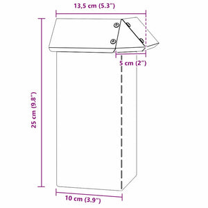 Snigelfence Silver 13,5 x 13,5 x 25 cm Rostfritt stål