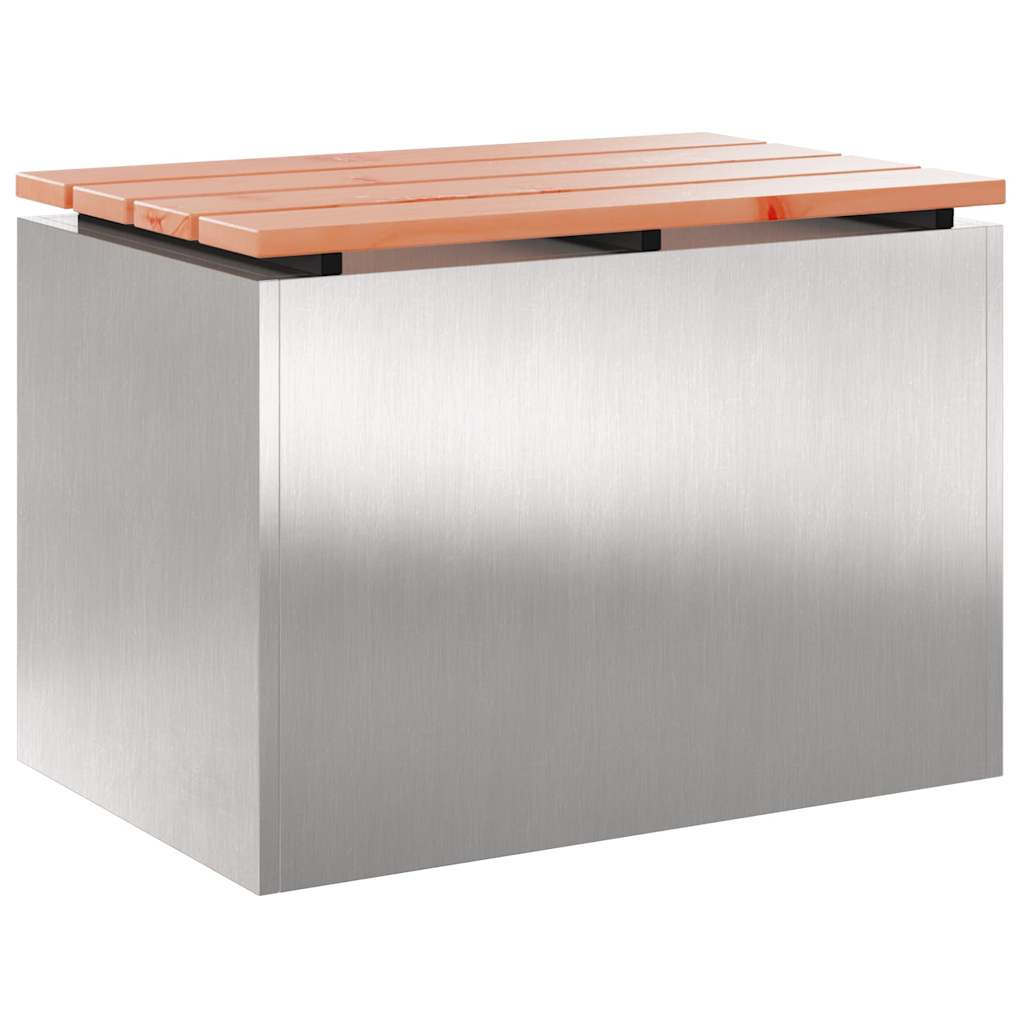 Trädgårdsbänk Silver 60 x 40 x 43 cm Rostfritt stål