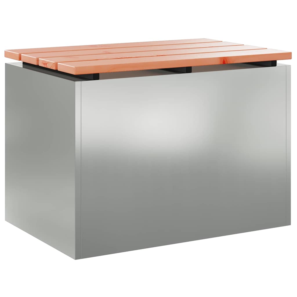 Trädgårdsbänk Silver 60 x 40 x 43 cm Galvaniserat stål