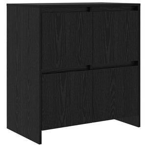 Sideboard 2 pcs Svart Ek 70 x 41 x 75 cm Konstruerat trä