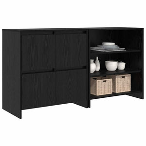 Sideboard 2 pcs Svart Ek 70 x 41 x 75 cm Konstruerat trä
