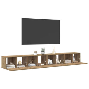 TV-bänkset 4 pcs Artisan Ek 60 x 30 x 30 cm Konstruerat trä