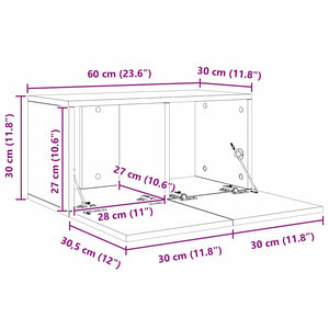 TV-bänkset 4 pcs Artisan Ek 60 x 30 x 30 cm Konstruerat trä