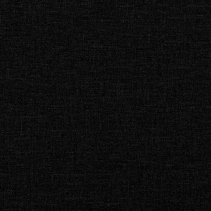 Barnsängram med sänggavel med huvudgavel Svart 80 x 160 cm tyg