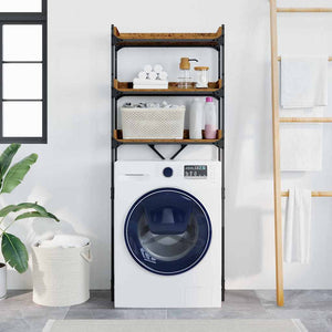 Tvättmaskins hylla Gammalt trä 67 x 25 x 163 cm Konstruerat trä