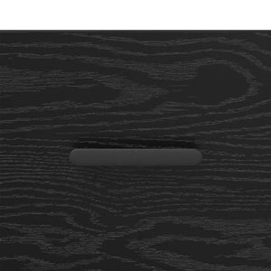 Nattduksbord Svart Ek 35 x 35 x 20 cm Konstruerat trä