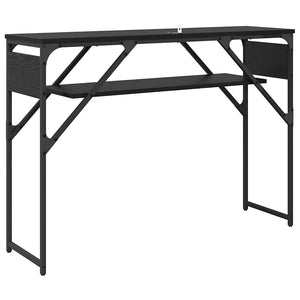 Konsolbord Svart Ek 105x30x75cm Konstruerat trä