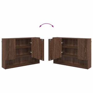 Spegelskåp Väggmonterad Brun Ek 80 x 17 x 55 cm Konstruerat trä