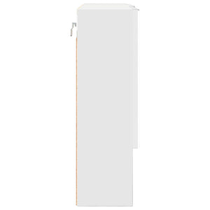 Spegelskåp Högblanka vita 59 x 17 x 55 cm Konstruerat trä