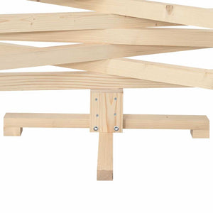 Julträd med stativ Naturfärg 180 cm Massiv furu