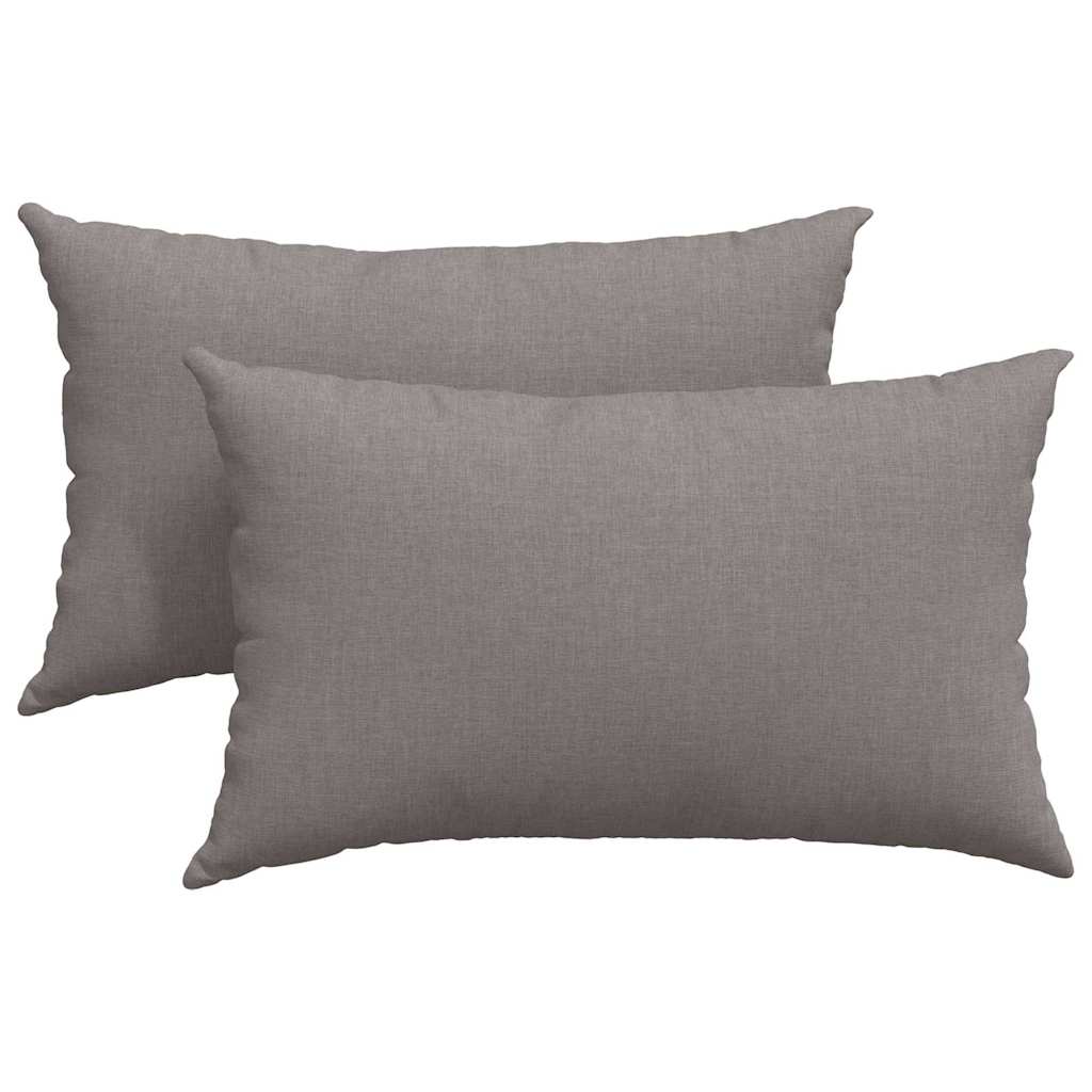 Sofakuddar 2 st tyg Taupe 50 x 30 cm