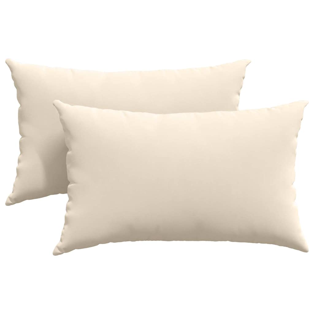 Sofakuddar 2 st tyg Beige 50 x 30 cm