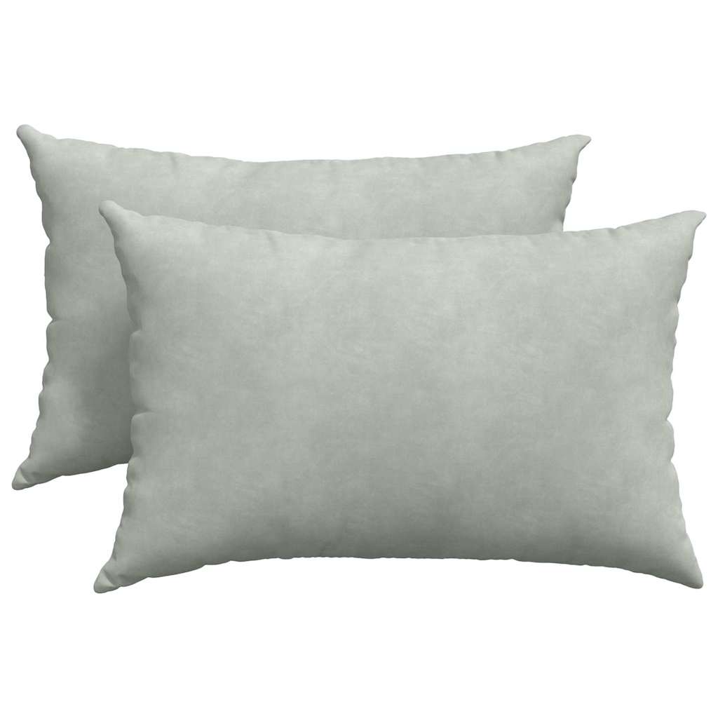 Sofakuddar 2 st Ljusgrå 60 x 40 cm Kordread tyg