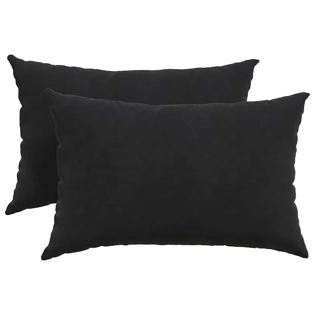 Sofakuddar 2 pcs Svart 60 x 40 cm Kordread tyg