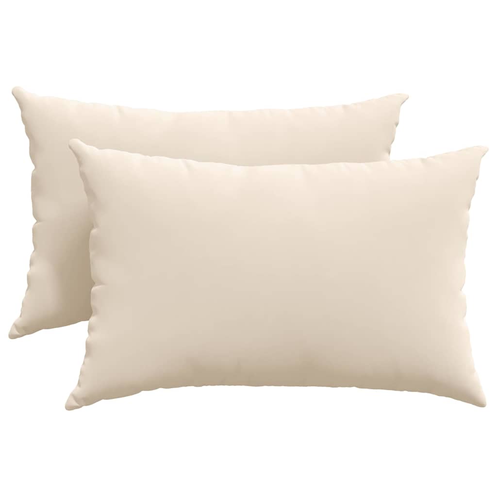 Sofakuddar 2 st tyg Beige 60 x 40 cm