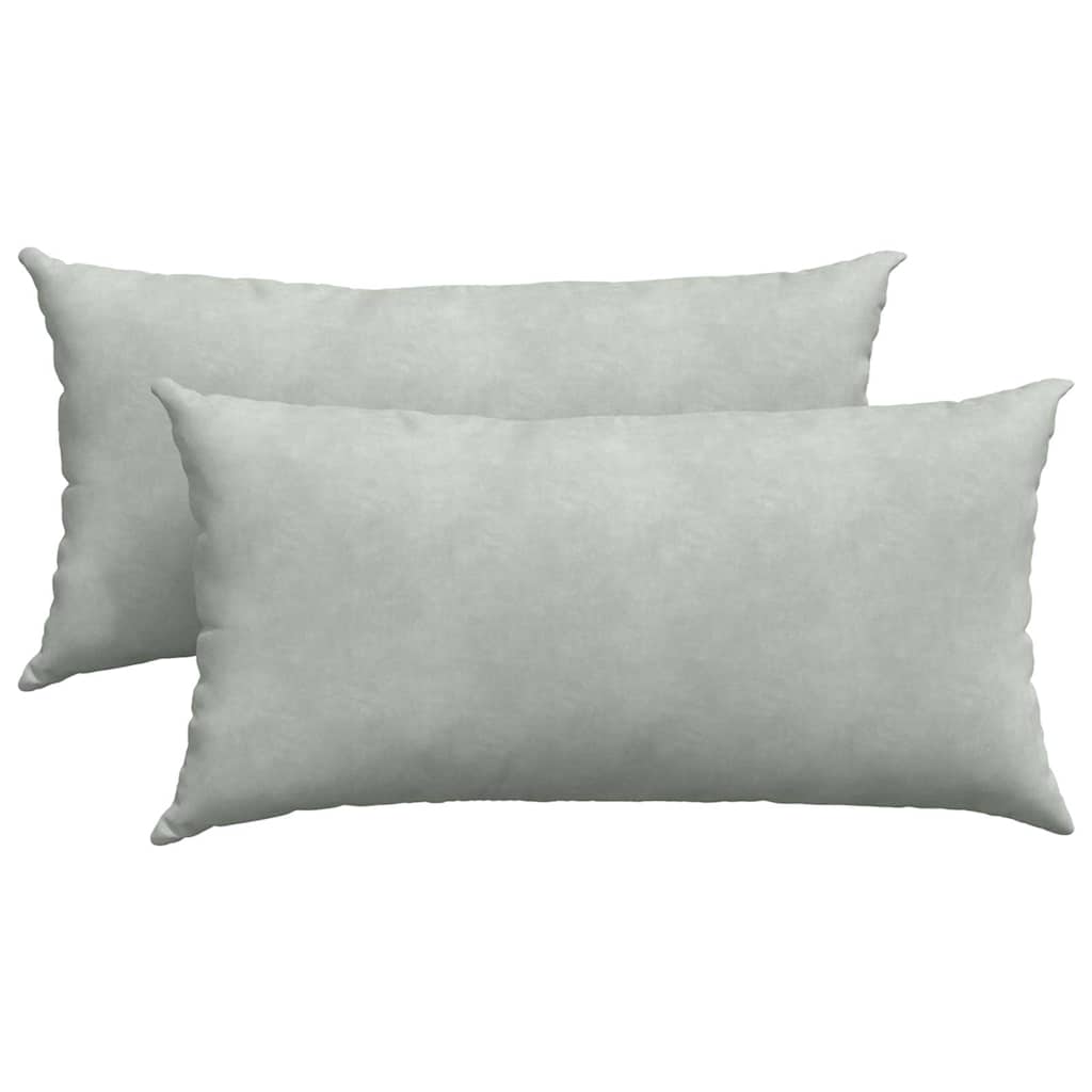 Sofakuddar 2 st Ljusgrå 80 x 40 cm Kordread tyg