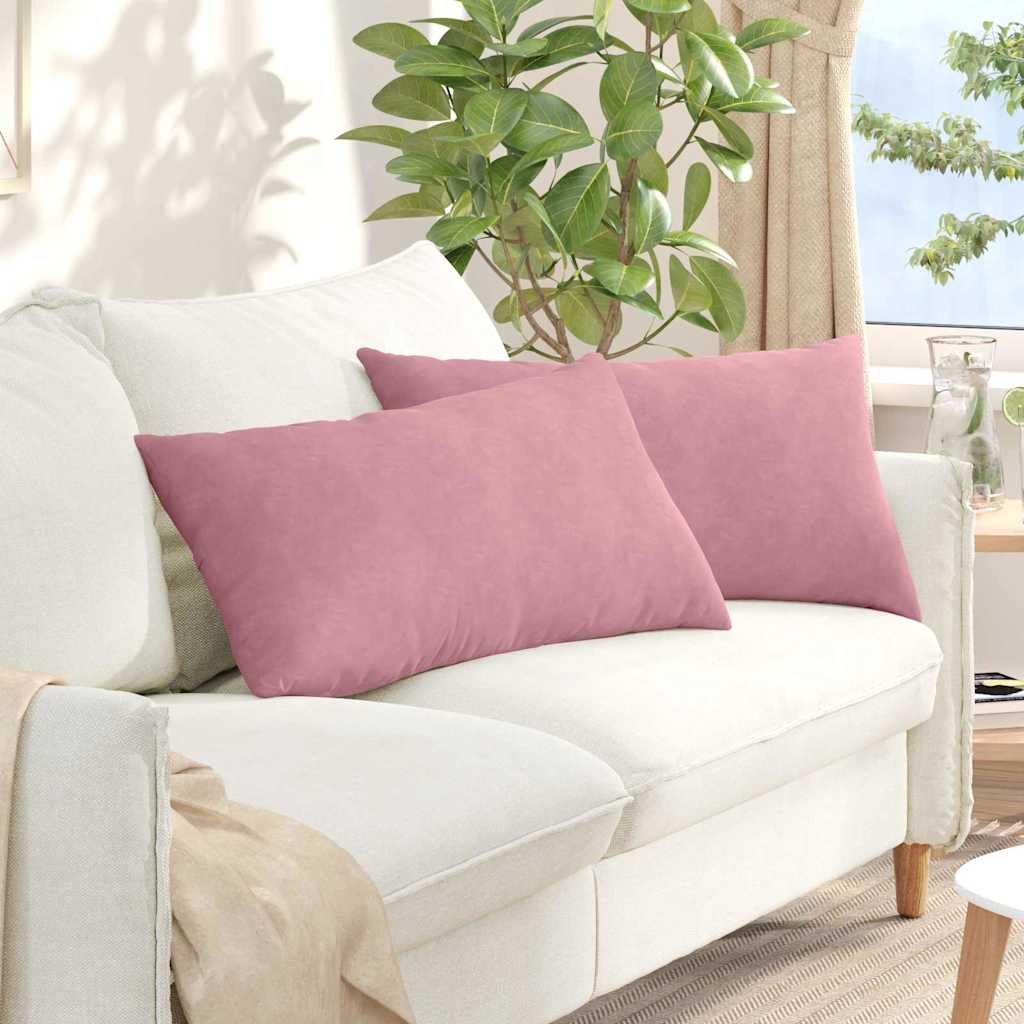 Sofakuddar 2 st Rosa 80 x 40 cm Kordread tyg