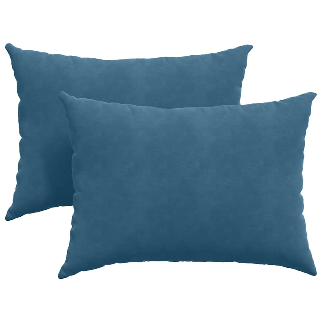 Sofakuddar 2 pcs Blå 70 x 50 cm Kordread tyg
